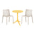 SEATTLE Side Table+2Milan dining chairs