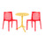 SEATTLE Side Table+2Milan dining chairs