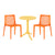 SEATTLE Side Table+2Milan dining chairs