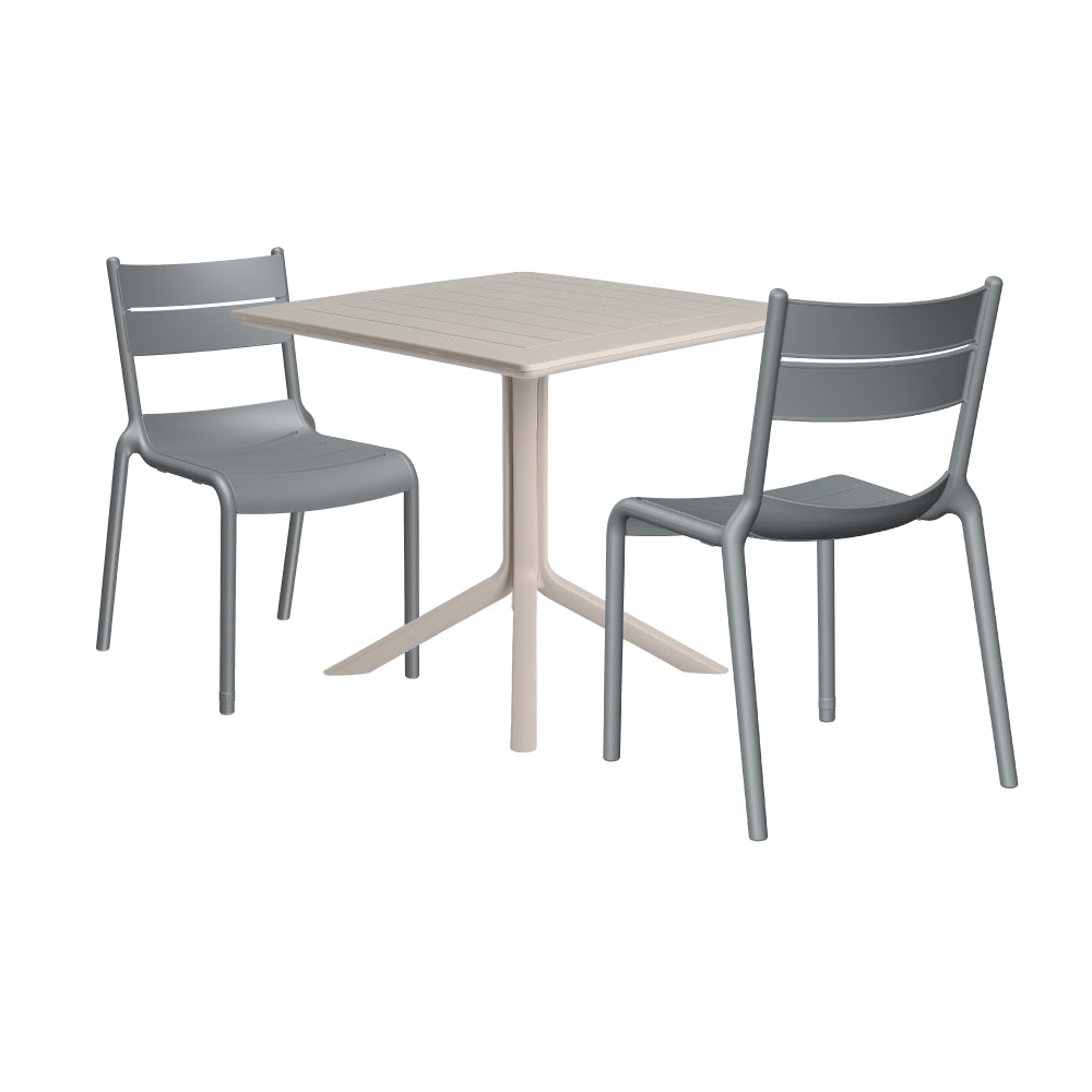 Lagoon Venice 3-Piece Dining Set – Dining Table with 2 Naples Chairs for Indoor & Outdoor Use
