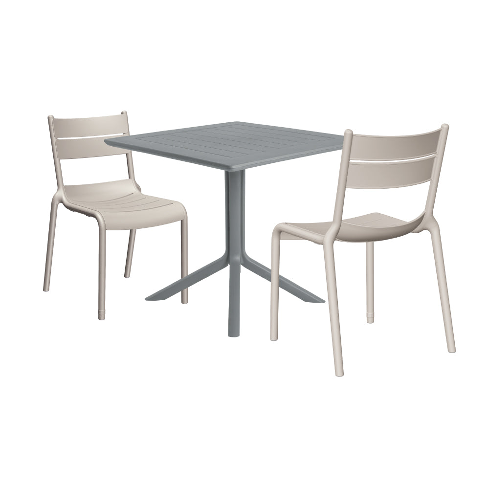 Lagoon Venice 3-Piece Dining Set – Dining Table with 2 Naples Chairs for Indoor & Outdoor Use