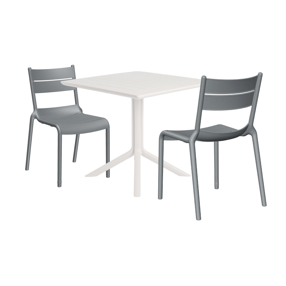 Lagoon Venice 3-Piece Dining Set – Dining Table with 2 Naples Chairs for Indoor & Outdoor Use