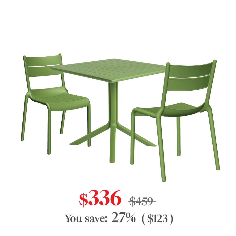Venice Dining Table +2 Naples Dining Chair