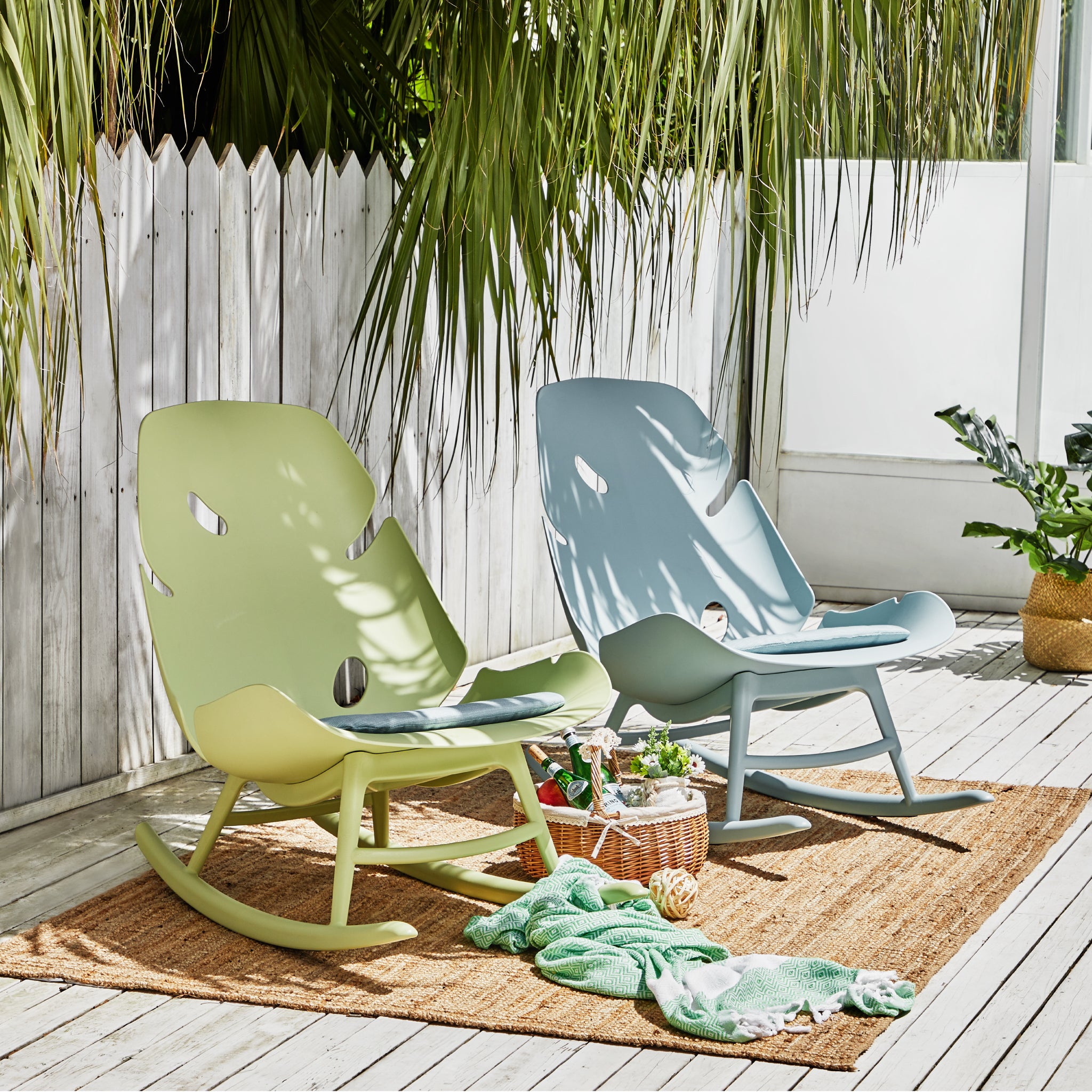 Lagoon Monstera Outdoor Rocking Chair (without cushions) - 2 PCS / SET