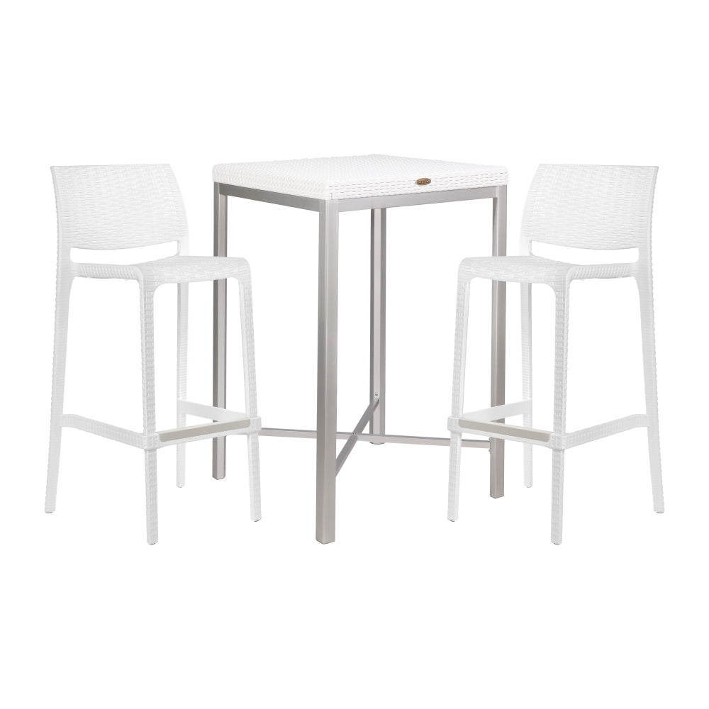RUSS Rattan Bar Table  +2 Rue Bar Stool