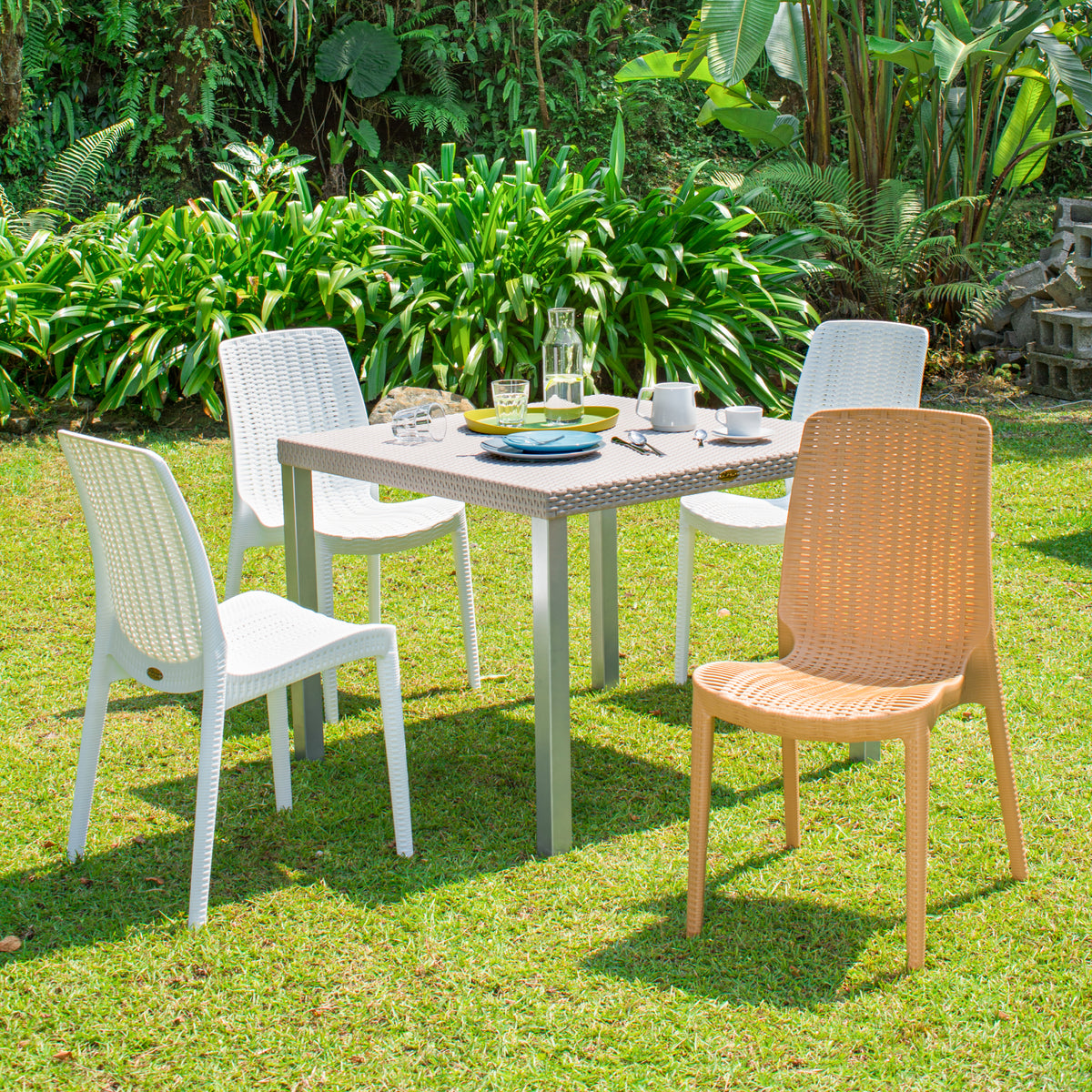 Lagoon RUE 7025 Stackable Rattan Dining Chair - 4 pcs / set