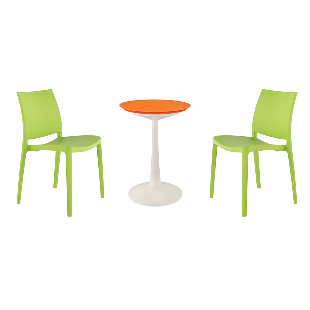 Lagoon Sprout 3-Piece Balcony Bistro Set – Side Table with 2 Sensilla Dining Chairs
