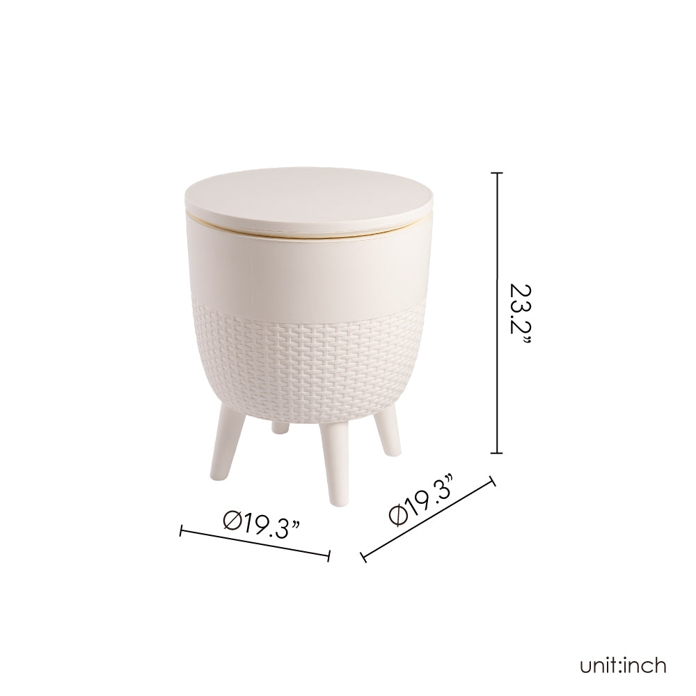 Lagoon Cancun 3-in-1 Outdoor Cooler Table – Adjustable Patio Bar, Cocktail & Coffee Table