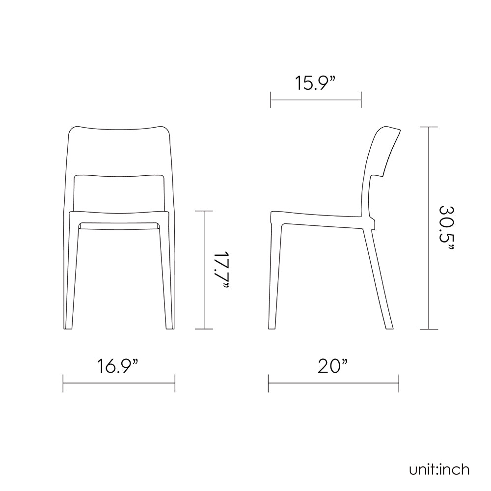 Lagoon La Vie 7201 Stackable Dining Chair - 2 pcs / set
