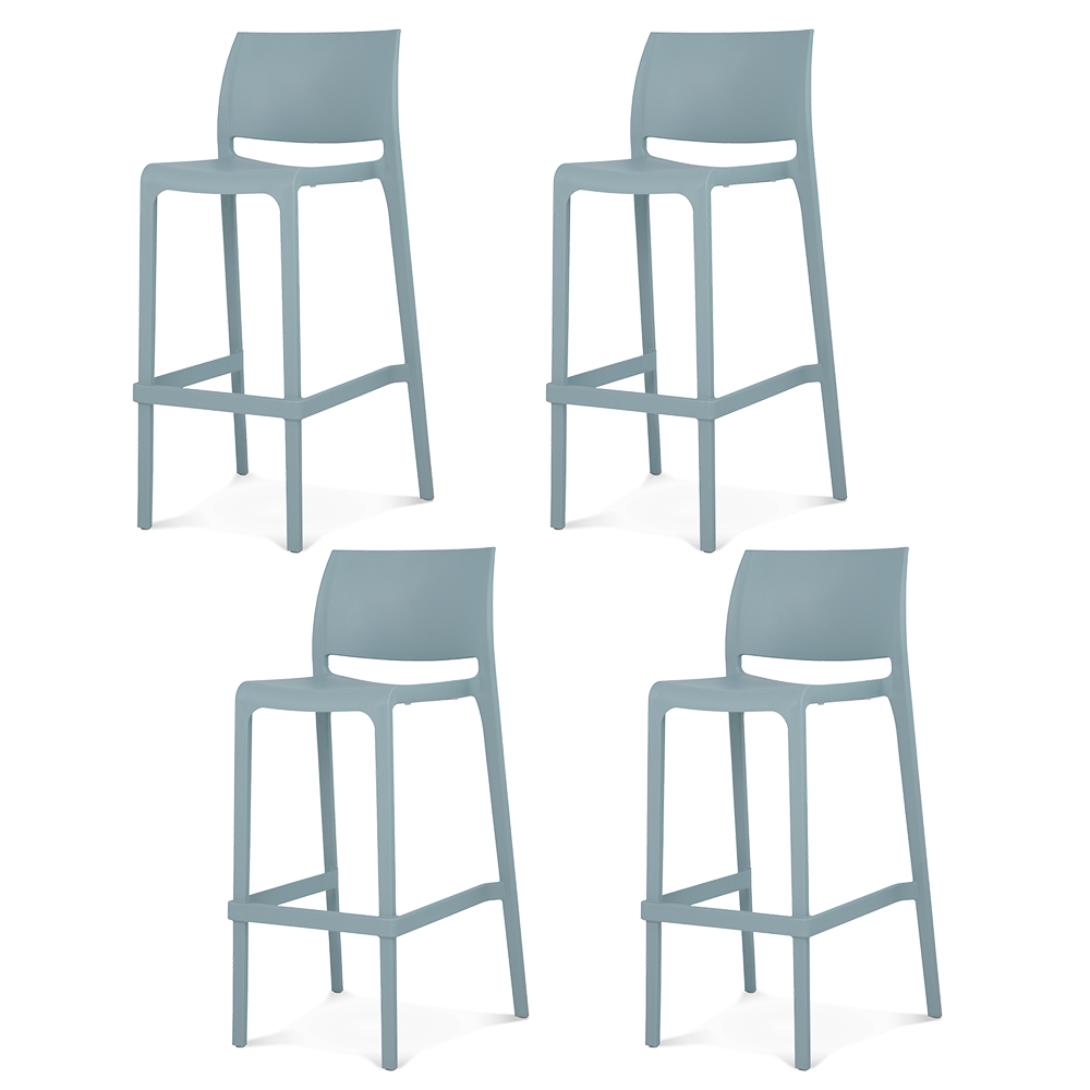 Lagoon Sensilla Stackable Commercial Bar Stool – Indoor & Outdoor Bar-Height Seating (Set of 2)