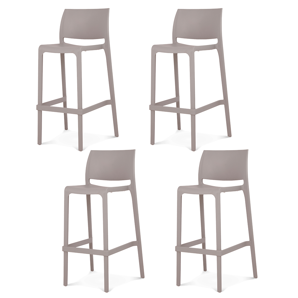 Lagoon Sensilla Stackable Commercial Bar Stool – Indoor & Outdoor Bar-Height Seating (Set of 2)