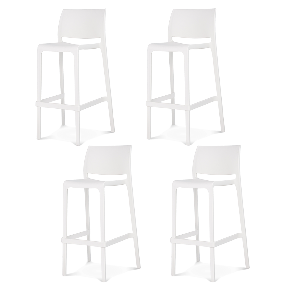 Lagoon Sensilla Stackable Commercial Bar Stool – Indoor & Outdoor Bar-Height Seating (Set of 2)