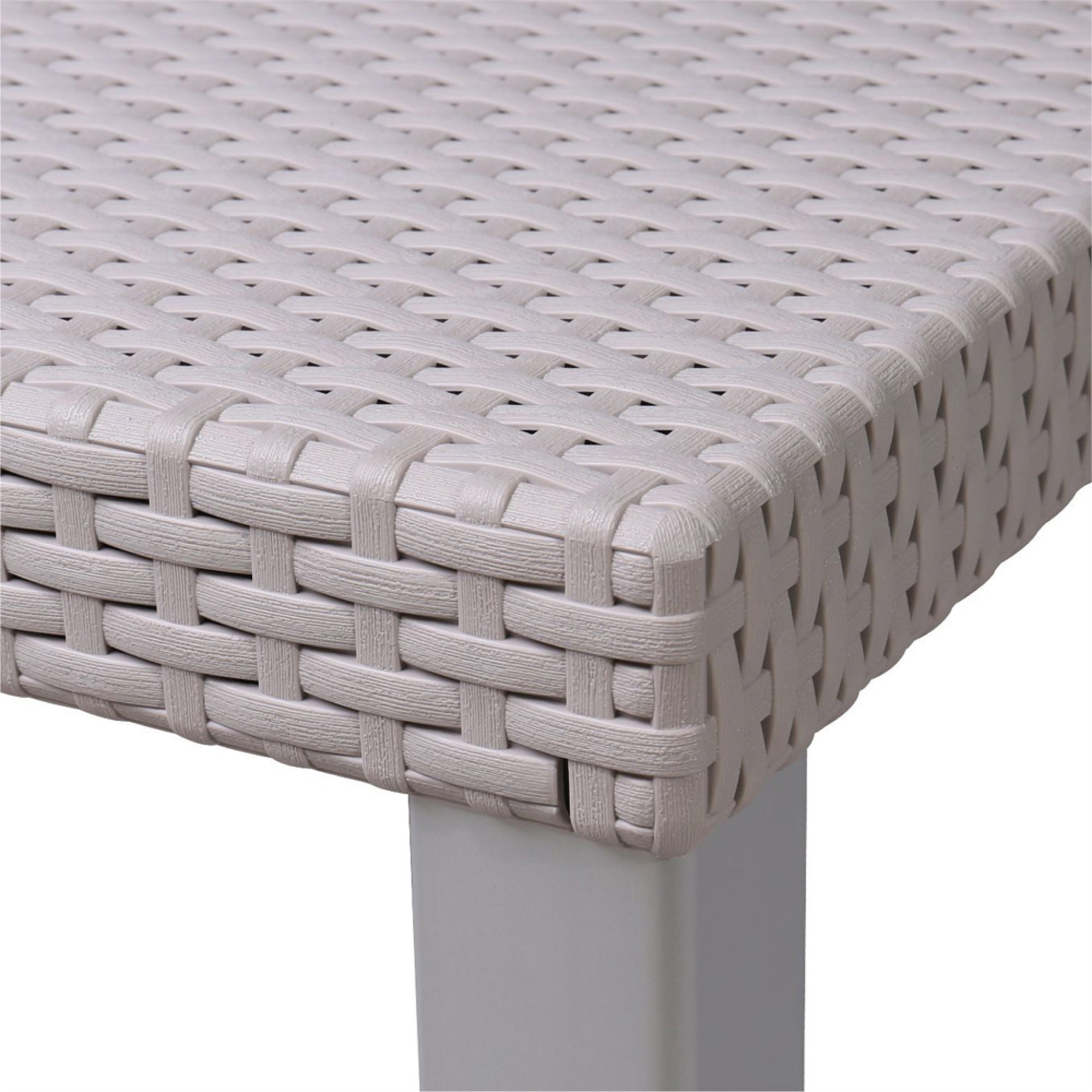 LAGOON OSLO RATTAN DINNING TABLE W/ALUM TUBE