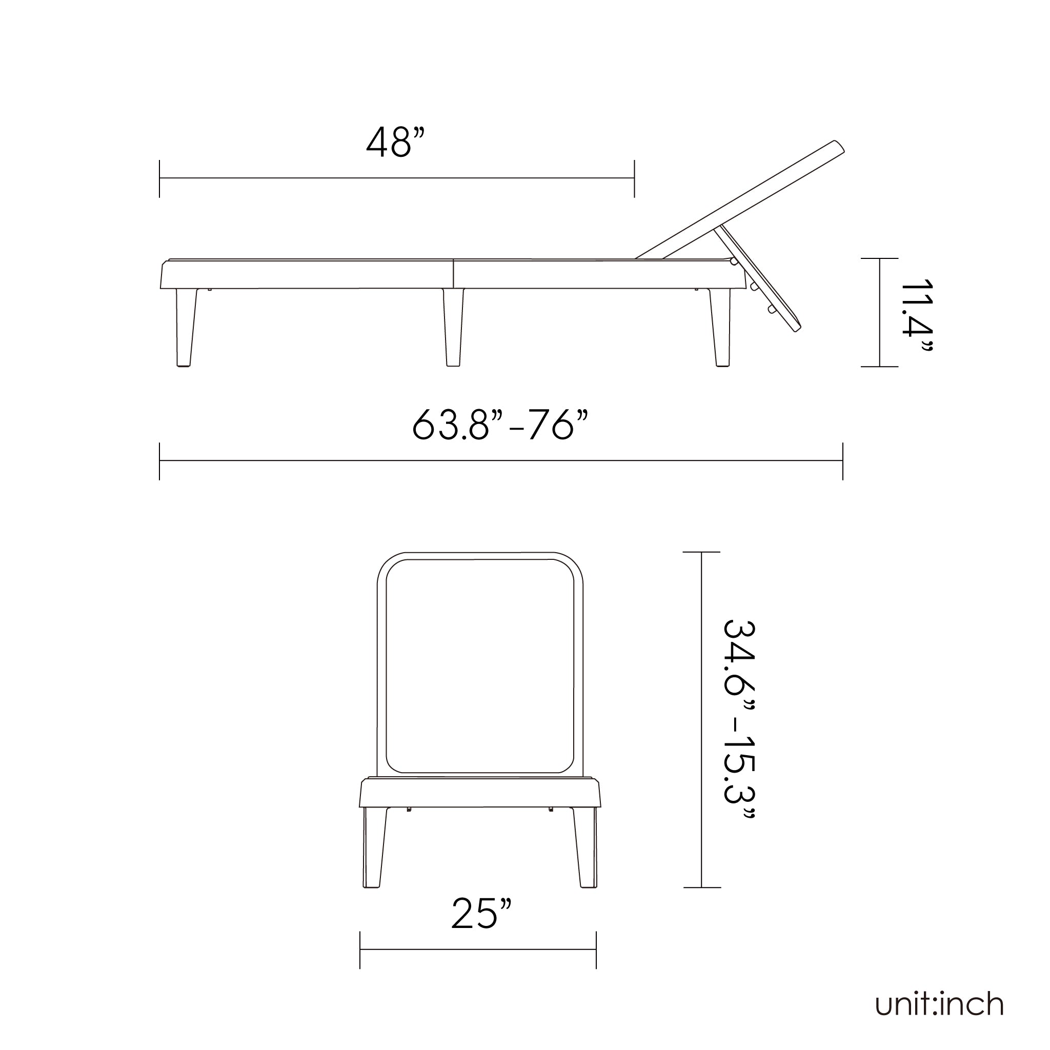 CUSHION for Lagoon TAHITI Rattan Chaise Lounge - 1 unit / set