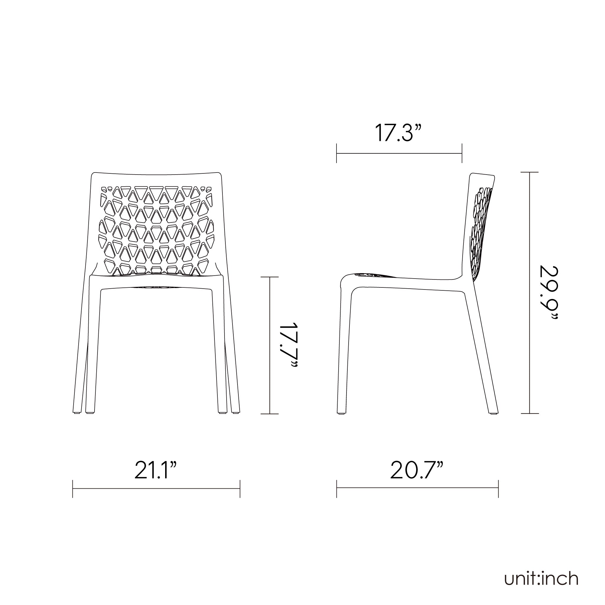 Lagoon MILAN 7053 Stackable Dining Chair - 2 pcs / set