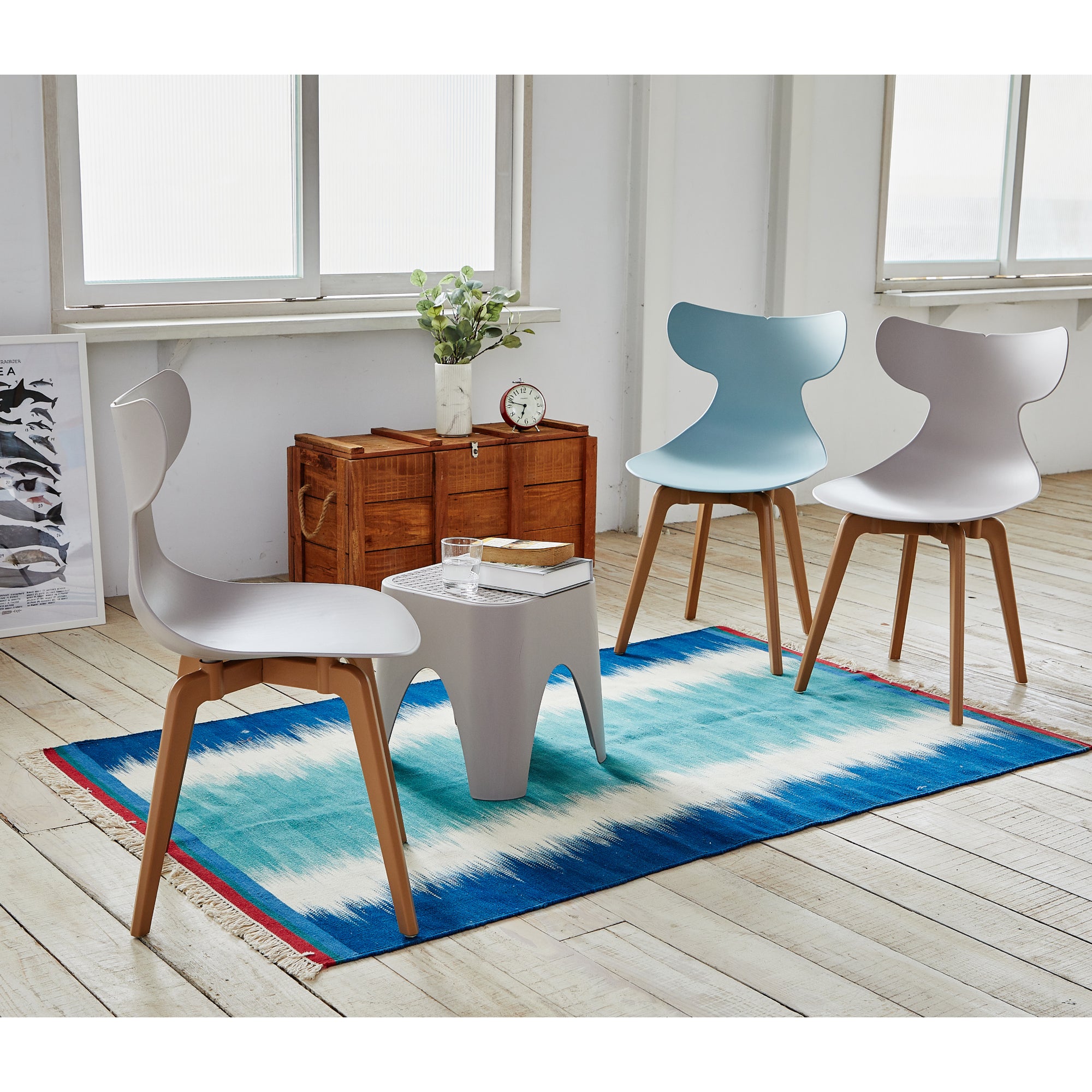 LAGOON WHALE LEISURE D PP STAND DINNING CHAIR 4 pcs / set