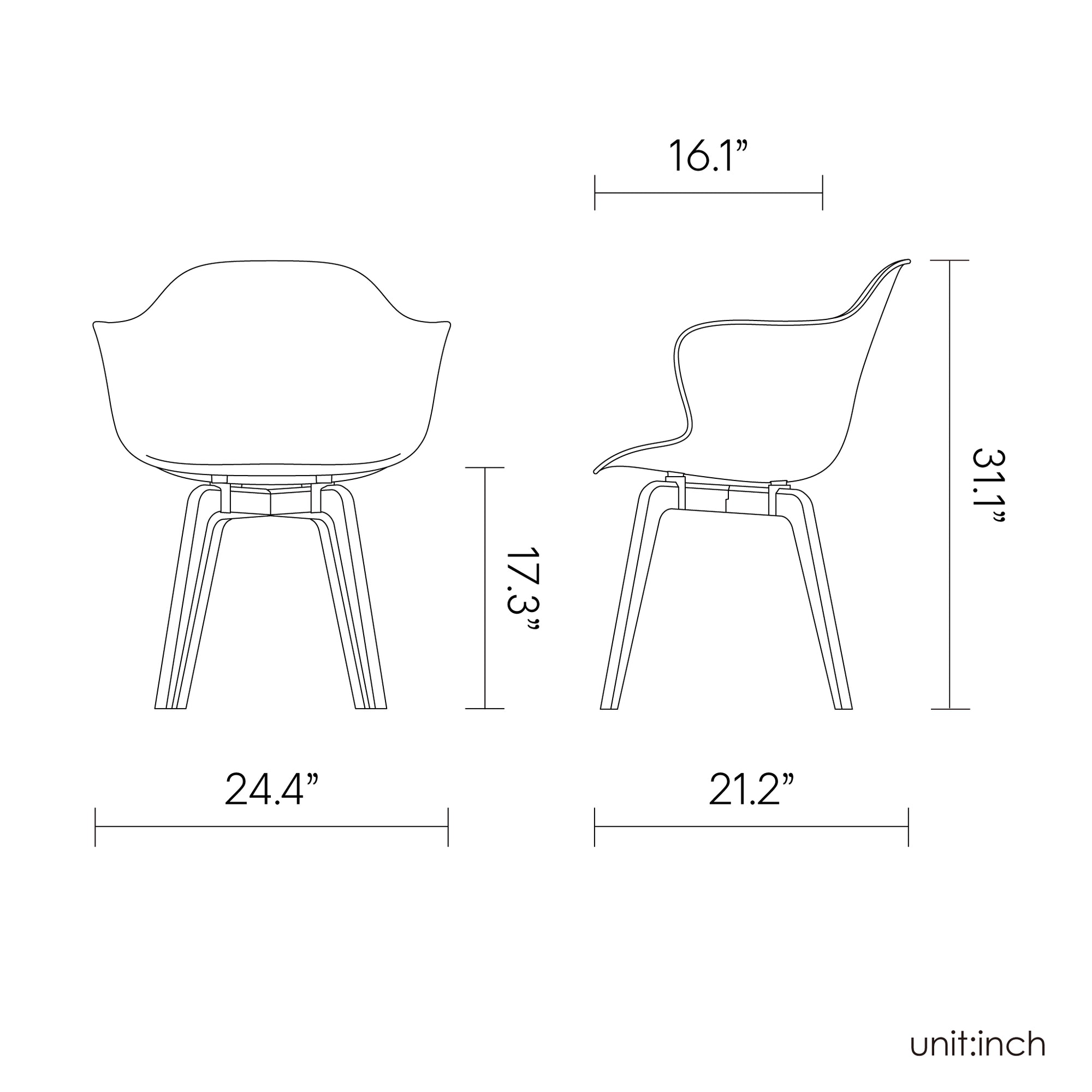 Lagoon Penguin 7067D Leisure Dining Chair - 4 pcs / set