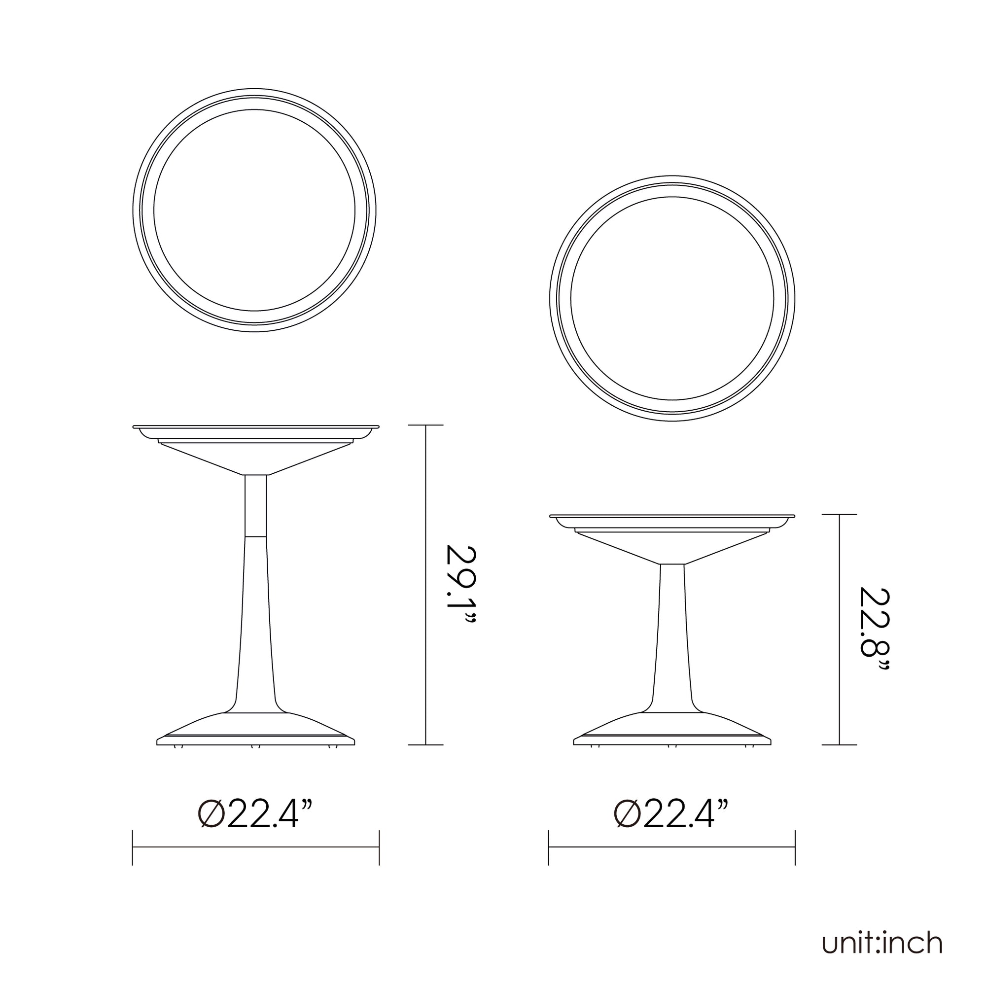 Lagoon SPROUT 7090 2-in-1 Round Side Table