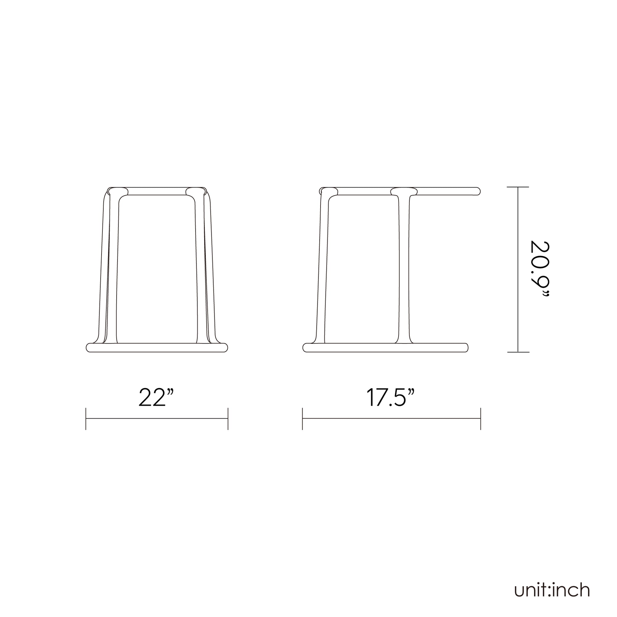 Lagoon UNO C-SHAPE Side Table - 2 pcs / set