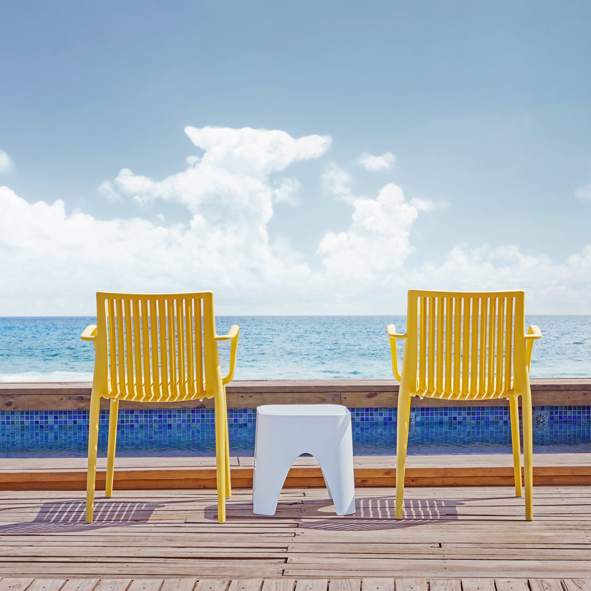 LAGOON MILOS A STACKABLE ARM CHAIR. 2 PCS PER SET