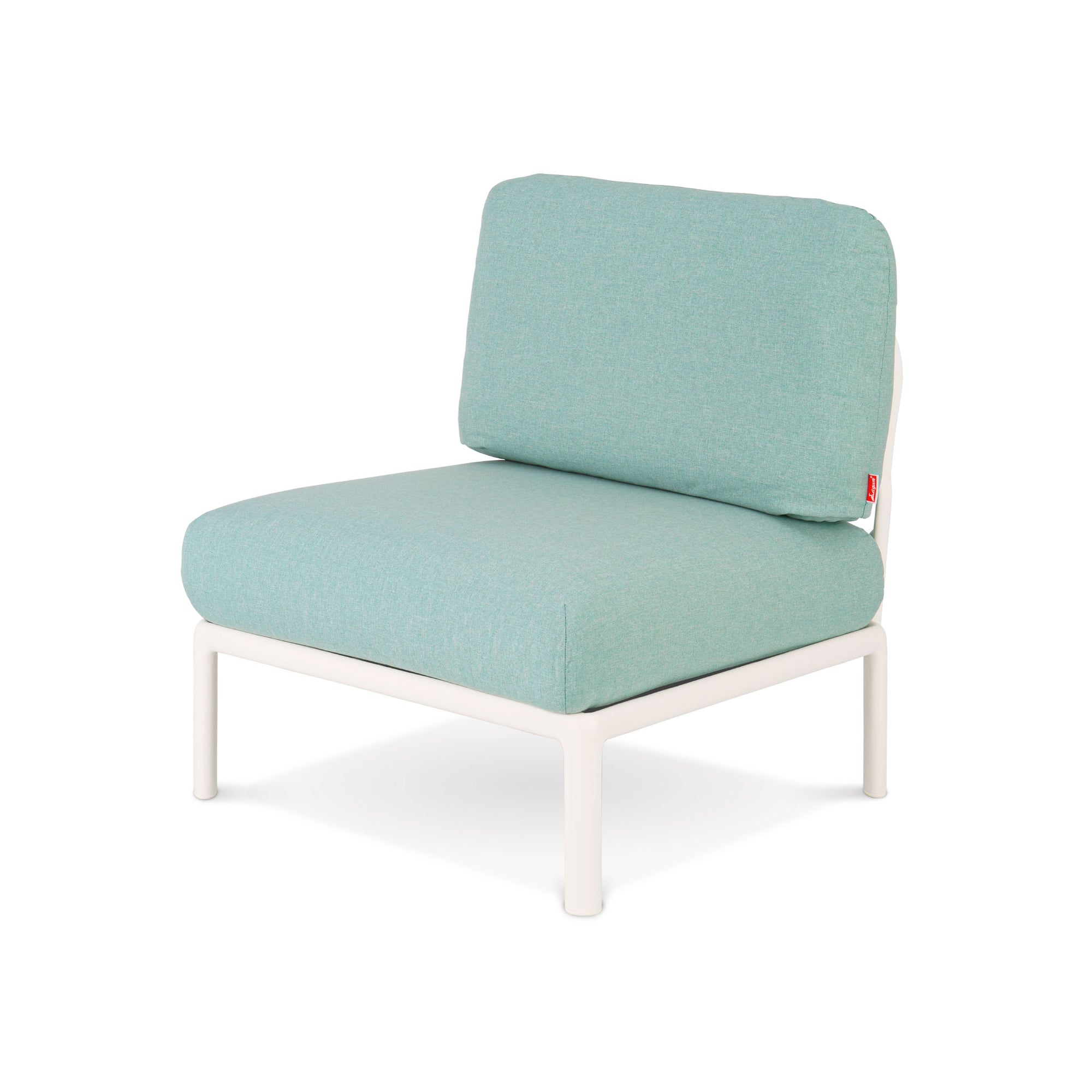 Lagoon LAUREL 5 pcs Outdoor Sectional Sofa Set White with Blue Cushions