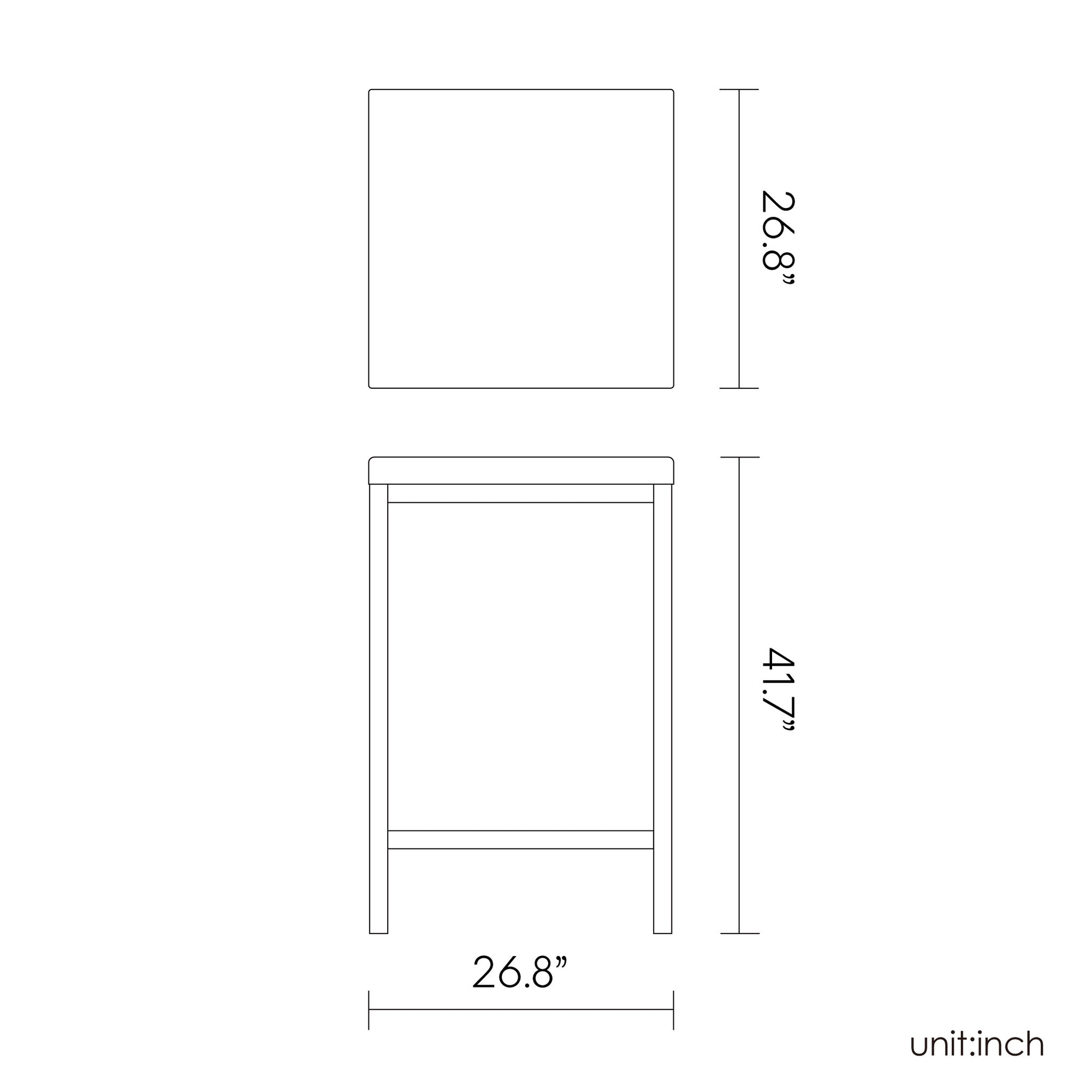 Lagoon RUSS 7022BT Rattan Bar Table W/ALUM TUBE