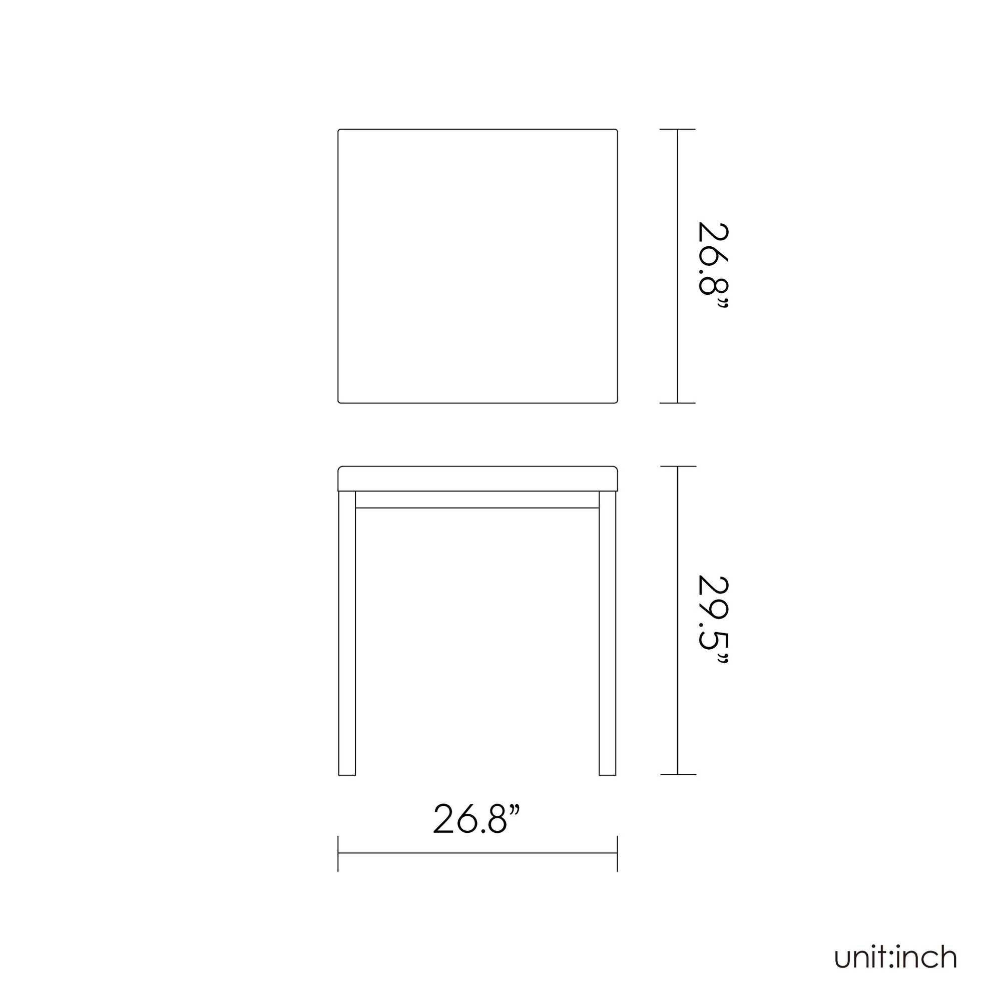 Lagoon RUSS 7022DT Rattan Dining Table W/ALUM TUBE