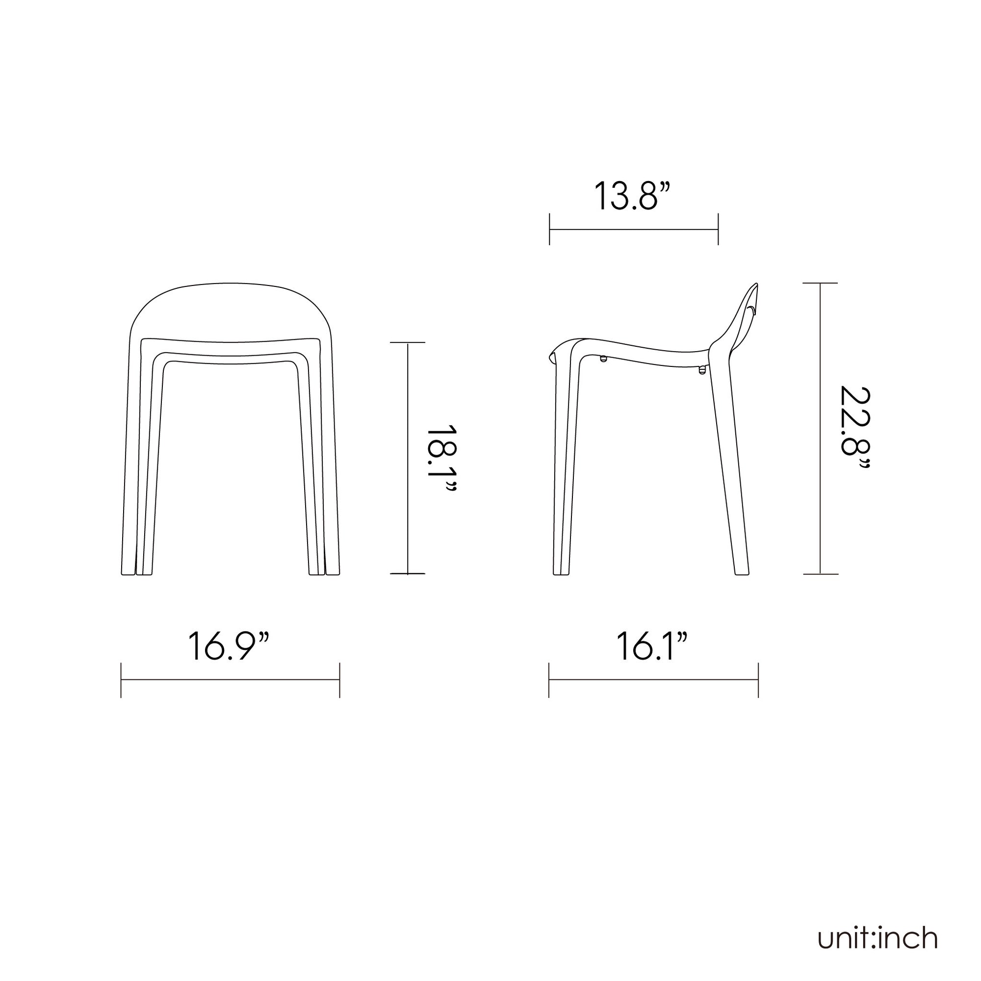 Lagoon JOYOUS 7057A Short Stool - 2 pcs / set
