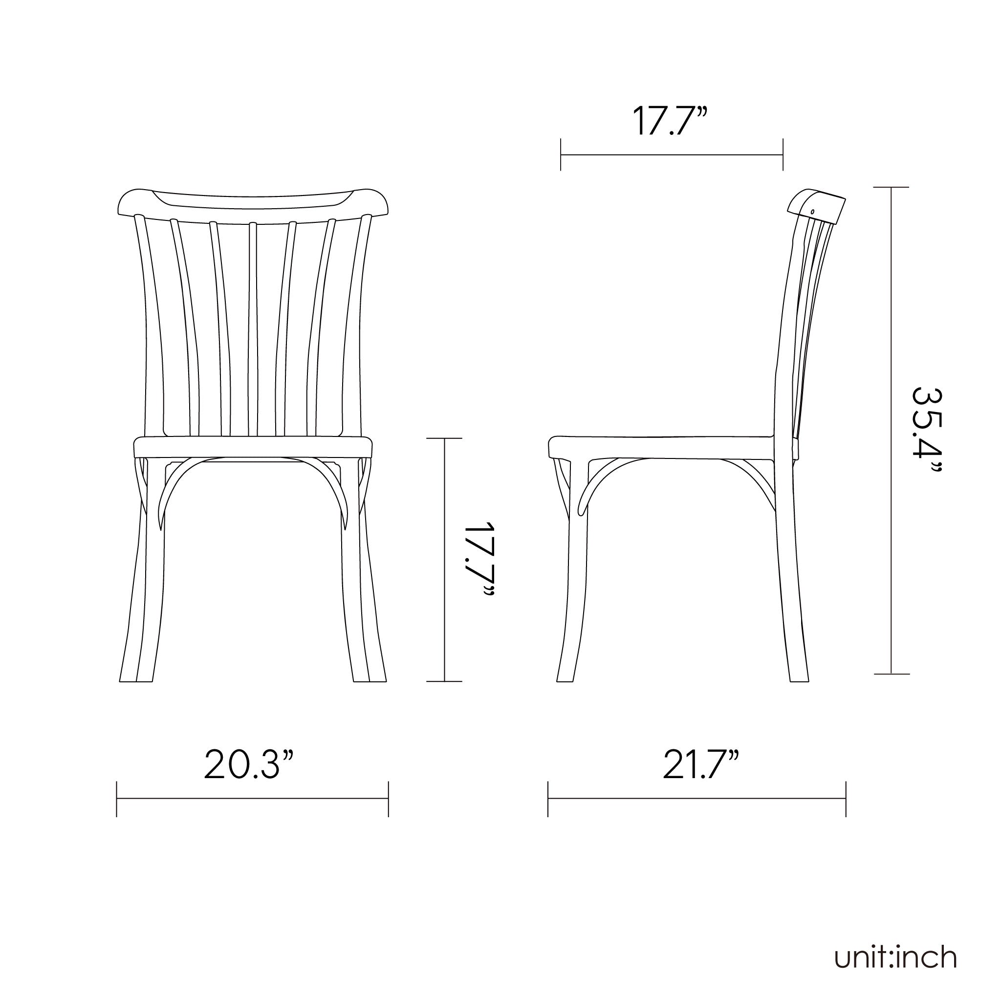 Toppy  RIO 7062 Stackable Dining Chair - 2 pcs / set.