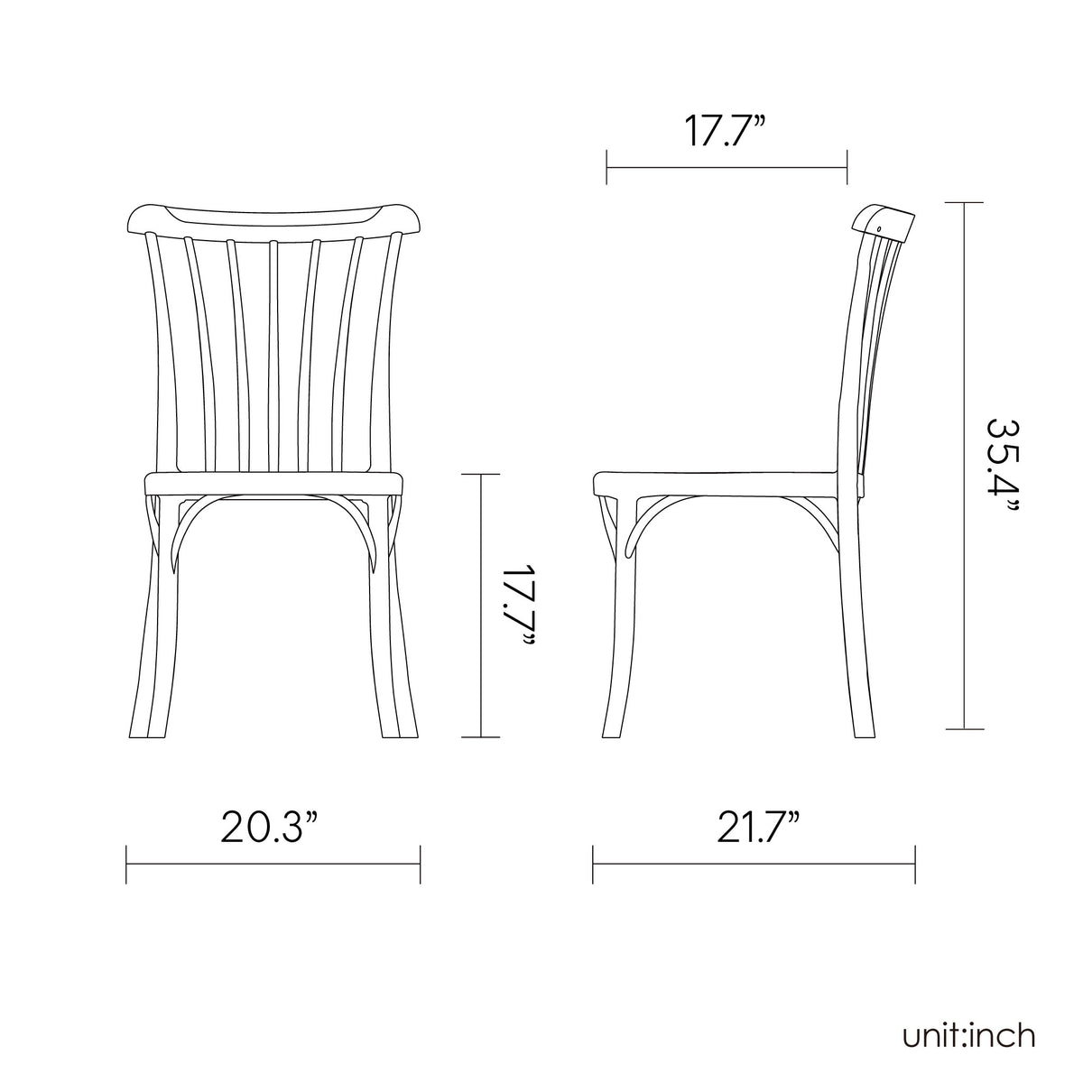 Toppy  RIO 7062 Stackable Dining Chair - 2 pcs / set.