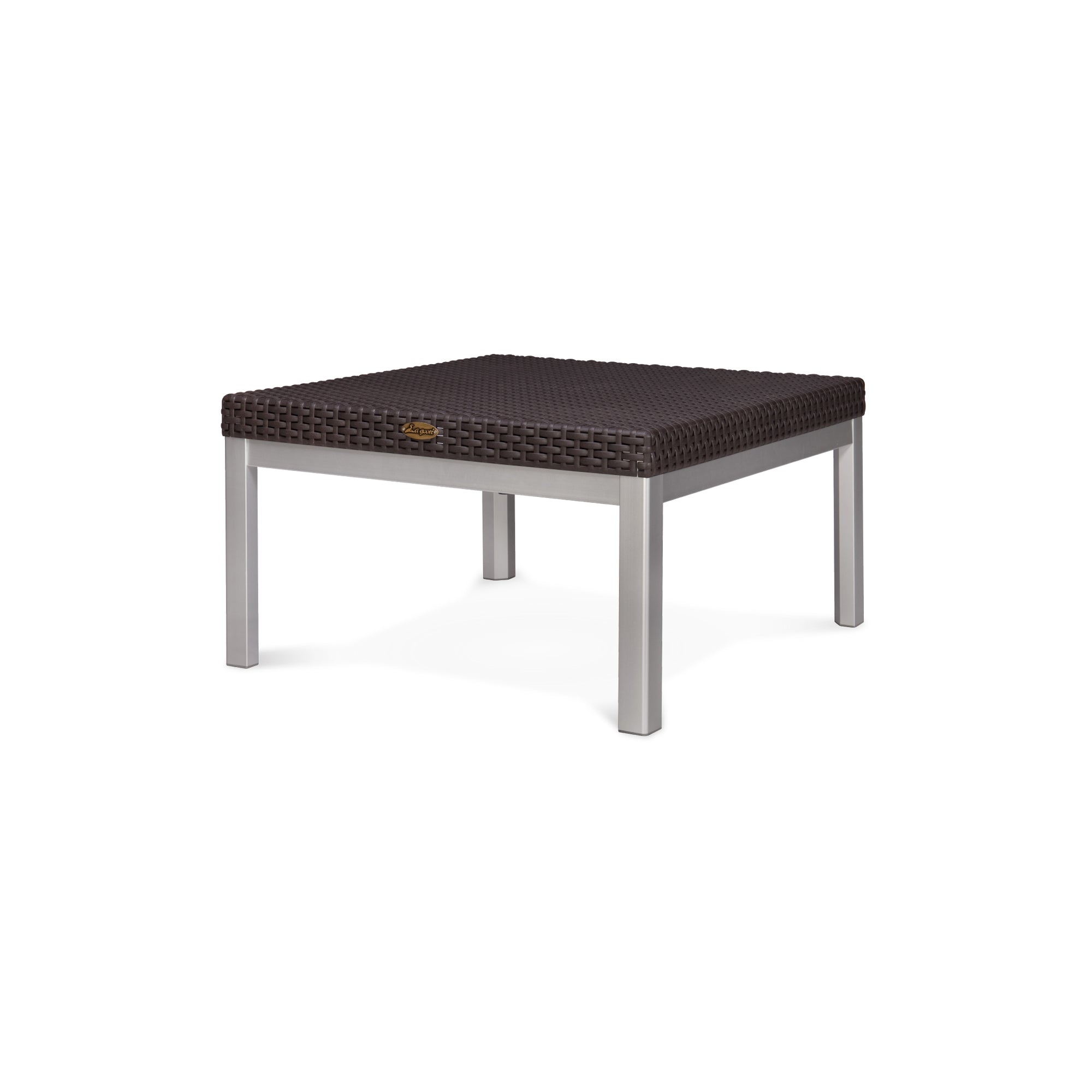 7022_RUSS_RATTAN COFFEE TABLE W/ALUM TUBE 68 x 68 x 38 (cm) - 2 BOXES