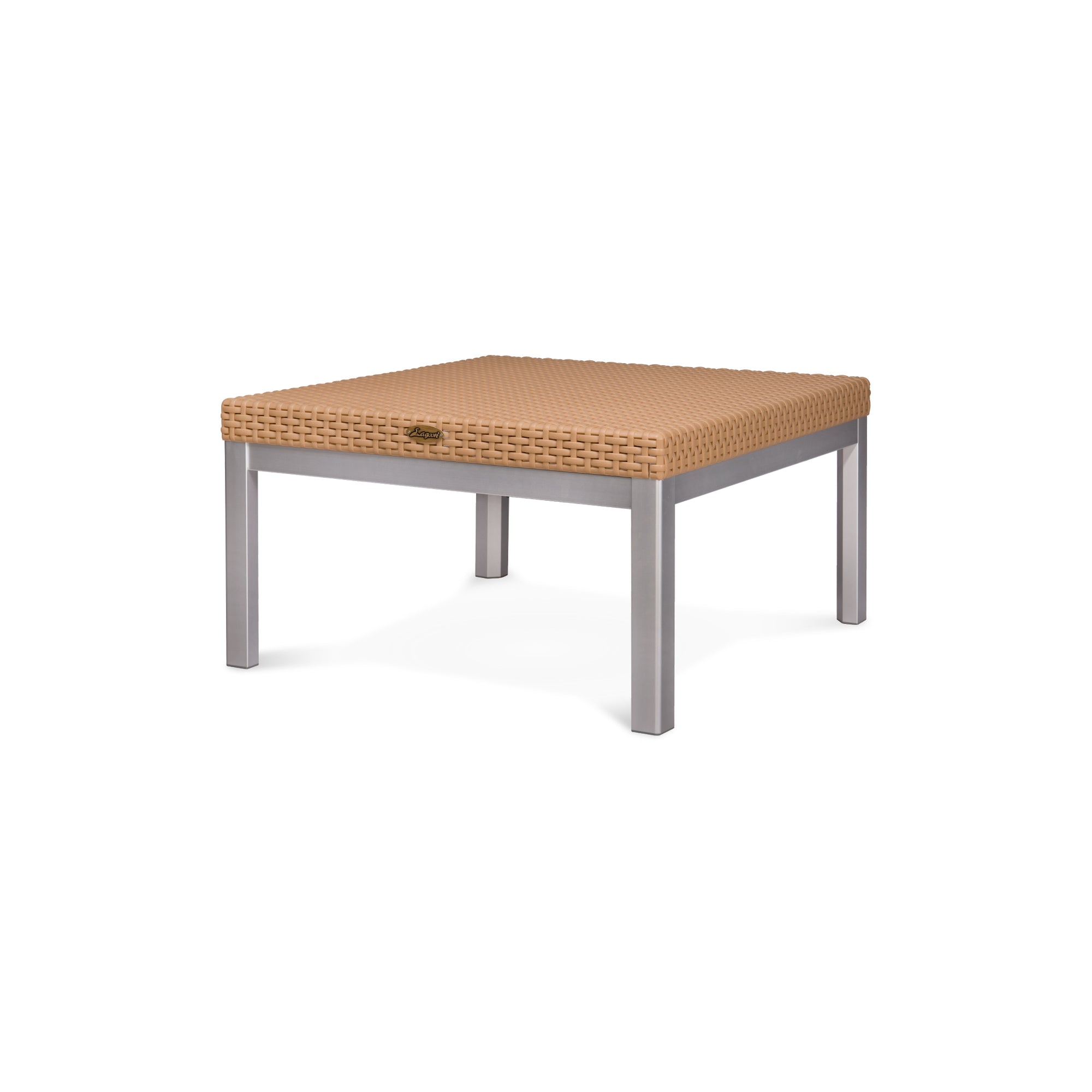 7022_RUSS_RATTAN COFFEE TABLE W/ALUM TUBE 68 x 68 x 38 (cm) - 2 BOXES