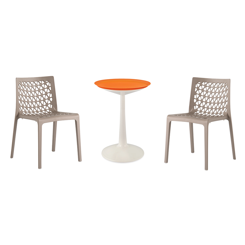 Balcony Furniture Set（SPROUT Side Table+2Milan dining chairs）