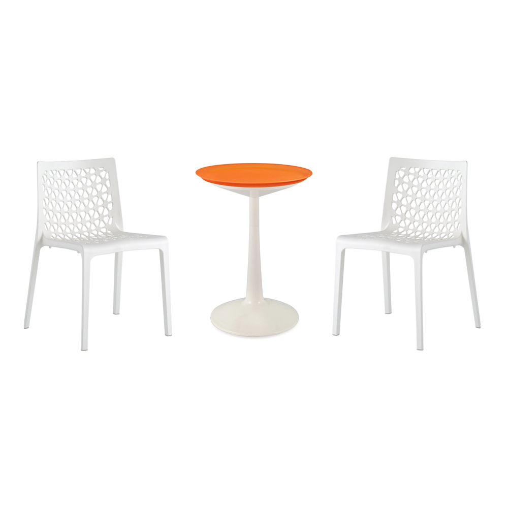 Balcony Furniture Set（SPROUT Side Table+2Milan dining chairs）