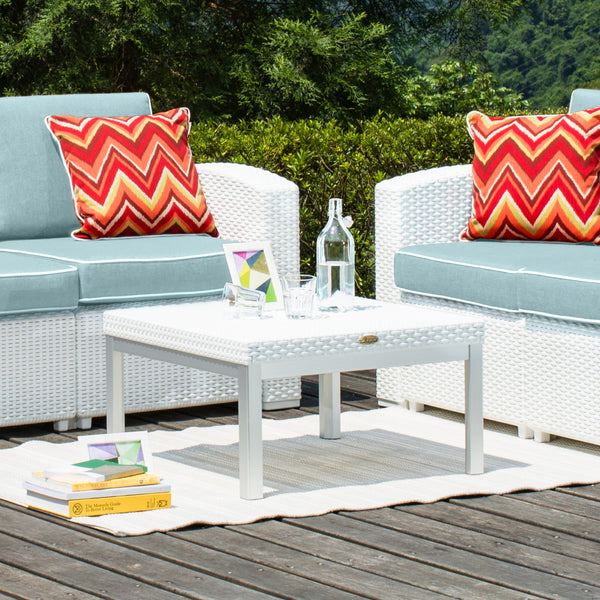 Lagoon MAGNOLIA 3 Pieces Patio Furniture Set with Blue Cushions